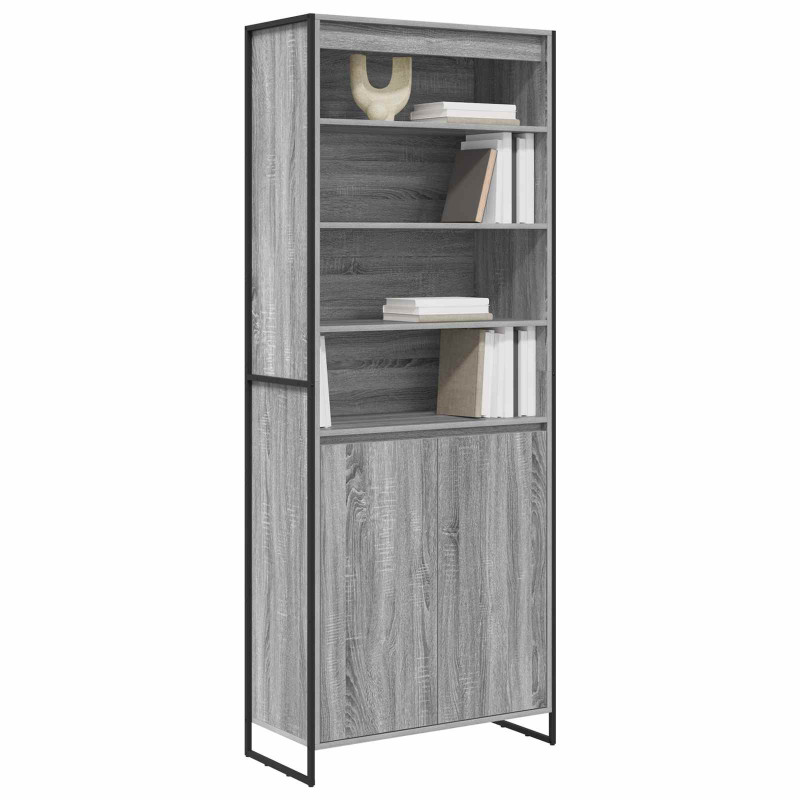Wysokie szafki 2 pcs Szary Sonoma 79 x 36 x 200 cm