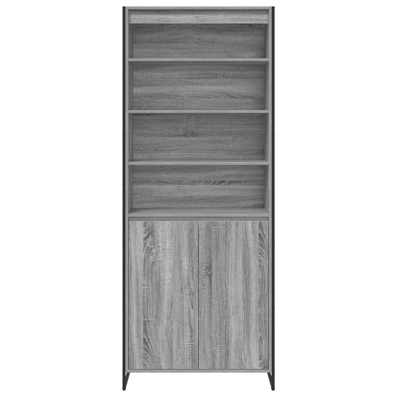 Wysokie szafki 2 pcs Szary Sonoma 79 x 36 x 200 cm