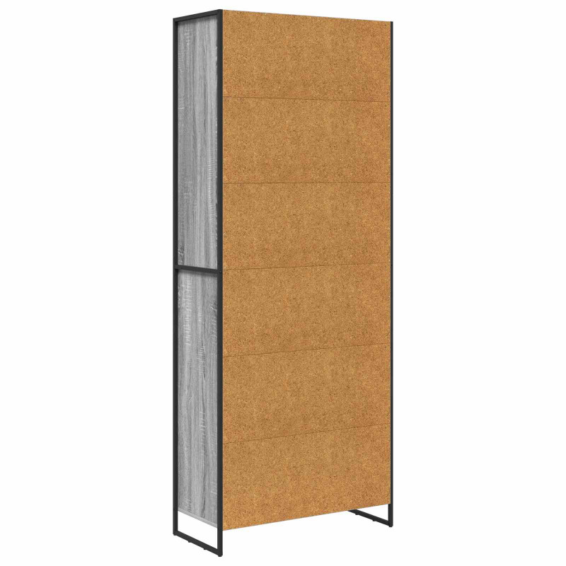 Wysokie szafki 2 pcs Szary Sonoma 79 x 36 x 200 cm