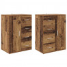 Komody z szufladą Corona 2 pcs Stare drewno 59 x 39 x 80 cm