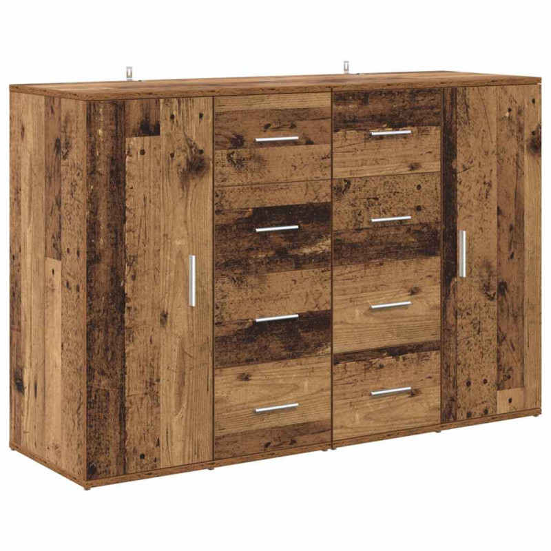 Komody z szufladą Corona 2 pcs Stare drewno 59 x 39 x 80 cm