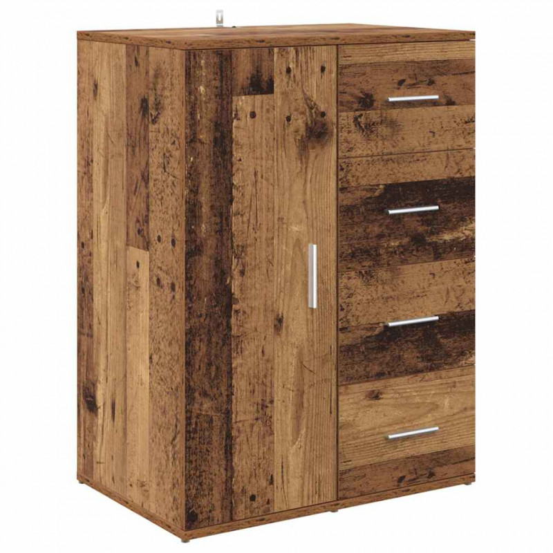 Komody z szufladą Corona 2 pcs Stare drewno 59 x 39 x 80 cm