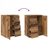 Komody z szufladą Corona 2 pcs Stare drewno 59 x 39 x 80 cm
