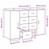 Komody Corona 2 pcs Dąb rzemieślniczy 59 x 39 x 80 cm