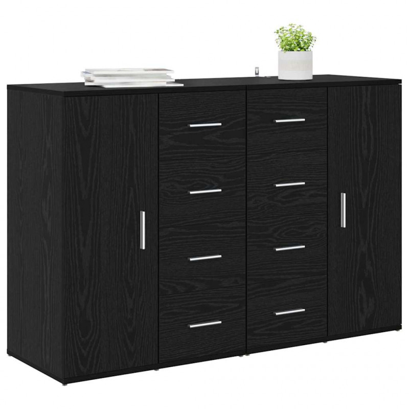 Komody z szufladą Corona 2 pcs Czarny Dąb 59 x 39 x 80 cm