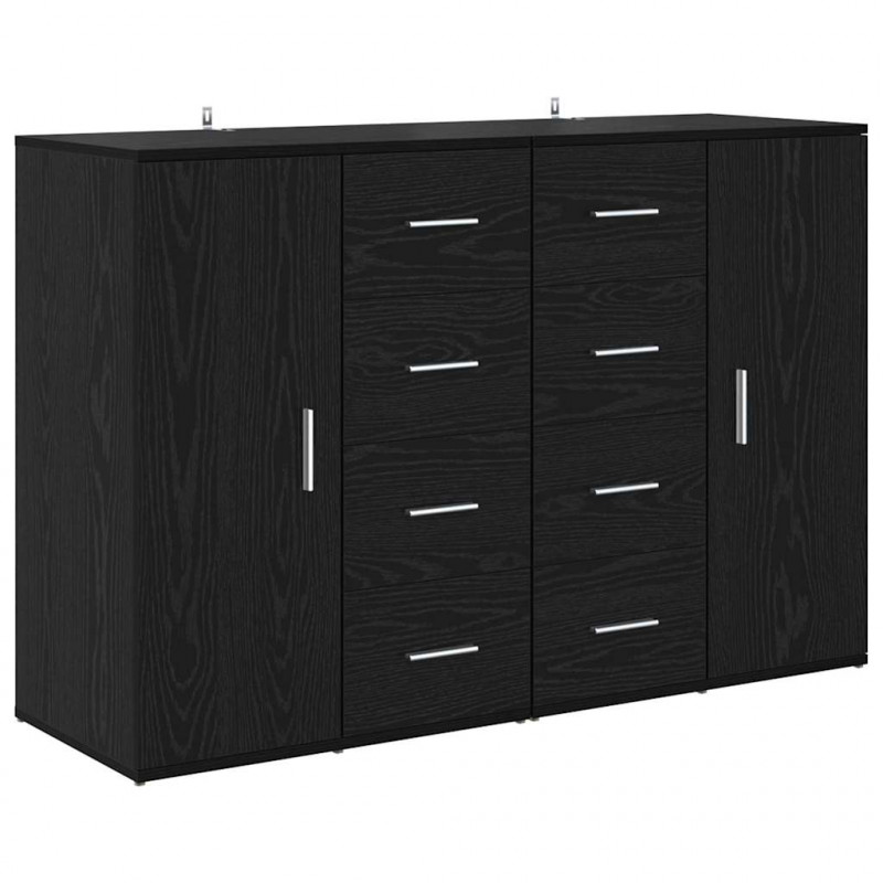 Komody z szufladą Corona 2 pcs Czarny Dąb 59 x 39 x 80 cm