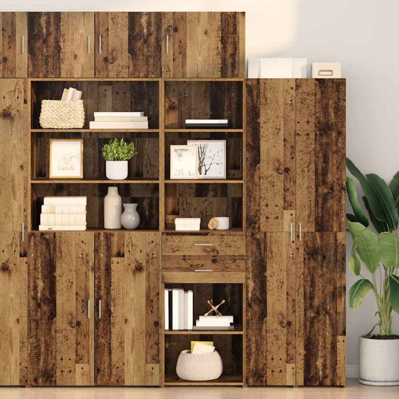 Highboard Montowane na ścianie Stare drewno 50 x 42,5 x 225 cm
