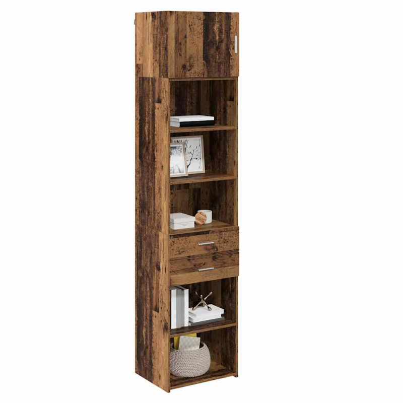 Highboard Montowane na ścianie Stare drewno 50 x 42,5 x 225 cm