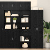 Highboard Czarny Dąb 50 x 42,5 x 225 cm Materiał drewnopochodny