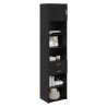Highboard Czarny Dąb 50 x 42,5 x 225 cm Materiał drewnopochodny