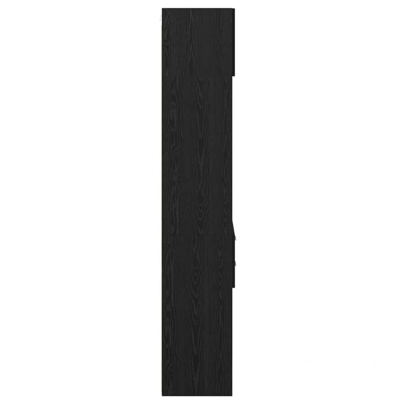 Highboard Czarny Dąb 50 x 42,5 x 225 cm Materiał drewnopochodny