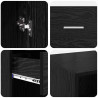 Highboard Czarny Dąb 50 x 42,5 x 225 cm Materiał drewnopochodny