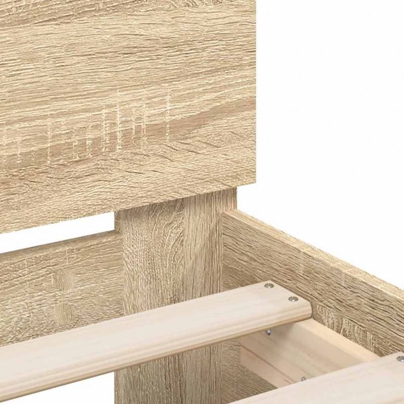 Ramka łóżka z LED Sonoma 137 x 190 cm Materiał drewnopochodny