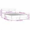 Ramka łóżka z LED Sonoma 137 x 190 cm Materiał drewnopochodny