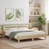 Ramka łóżka z LED Sonoma 193 x 203 cm Materiał drewnopochodny