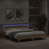 Ramka łóżka z LED Sonoma 193 x 203 cm Materiał drewnopochodny