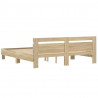 Ramka łóżka z LED Sonoma 193 x 203 cm Materiał drewnopochodny