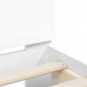 Ramka łóżka z LED Biały 152 x 203 cm Materiał drewnopochodny