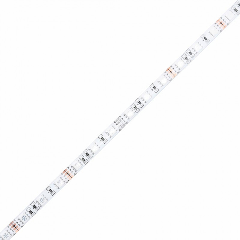 Ramka łóżka z LED Biały 152 x 203 cm Materiał drewnopochodny