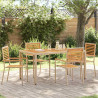 Zestaw krzeseł ogrodowych 4 pcs Brązowy i beżowy