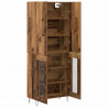 Highboard 2 pcs Stare drewno Drewno inżynieryjne i szkło
