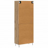 Highboard 2 pcs Dąb rzemieślniczy Drewno inżynieryjne i szkło