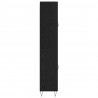 Highboard 2 pcs Czarny Dąb Drewno inżynieryjne i szkło