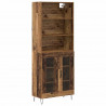 Highboard 2 pcs Stare drewno Materiał drewnopochodny
