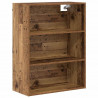 Highboard 2 pcs Stare drewno Materiał drewnopochodny