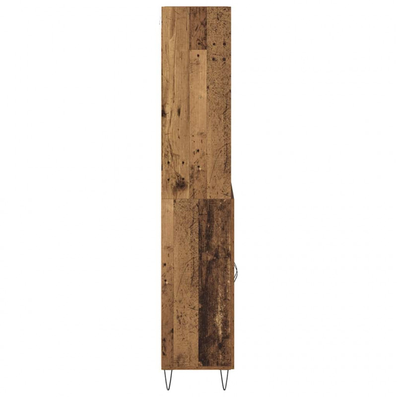 Highboard 2 pcs Stare drewno Materiał drewnopochodny