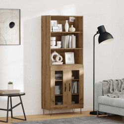 Highboard 2 pcs Dąb rzemieślniczy Materiał drewnopochodny