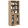 Highboard 2 pcs Dąb rzemieślniczy Materiał drewnopochodny
