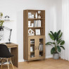 Highboard 2 pcs Dąb rzemieślniczy Materiał drewnopochodny