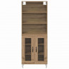 Highboard 2 pcs Dąb rzemieślniczy Materiał drewnopochodny
