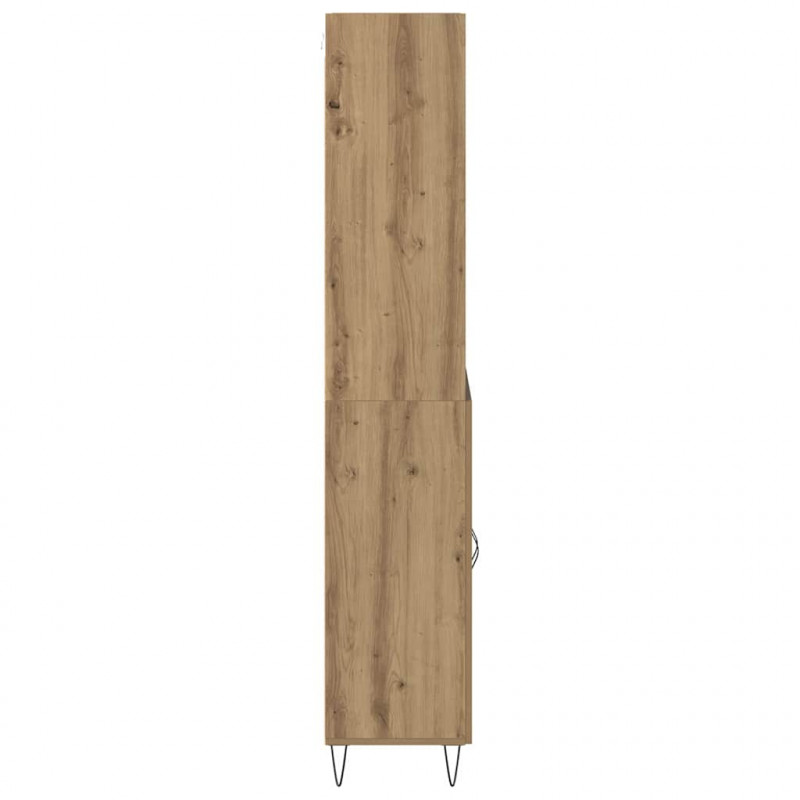 Highboard 2 pcs Dąb rzemieślniczy Materiał drewnopochodny