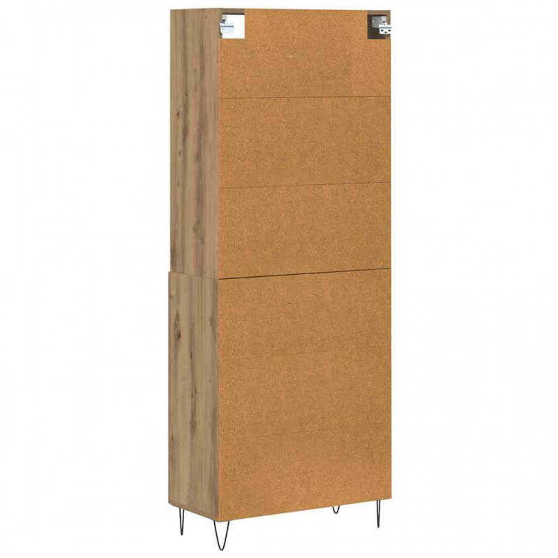 Highboard 2 pcs Dąb rzemieślniczy Materiał drewnopochodny