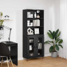 Highboard 2 pcs Czarny Dąb Materiał drewnopochodny