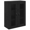 Highboard Czarny Dąb 69,5 x 34 x 180 cm Materiał drewnopochodny