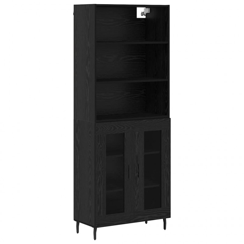 Highboard Czarny Dąb 69,5 x 34 x 180 cm