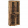 Highboard 2 pcs Stare drewno Drewno inżynieryjne i szkło