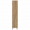 Highboard 2 pcs Dąb rzemieślniczy Drewno inżynieryjne i szkło