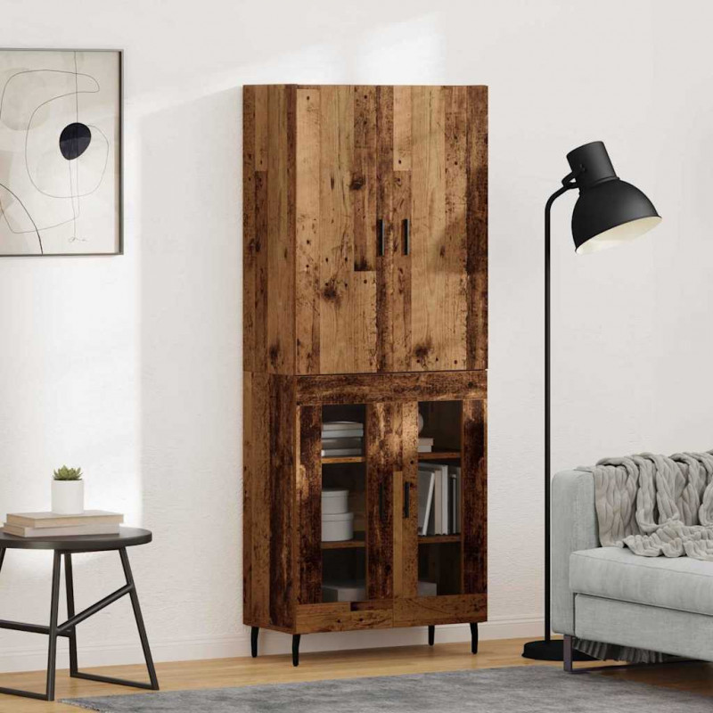 Highboard Montowane na ścianie Stare drewno 69,5 x 34 x 180 cm