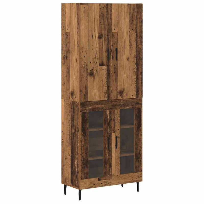 Highboard Montowane na ścianie Stare drewno 69,5 x 34 x 180 cm