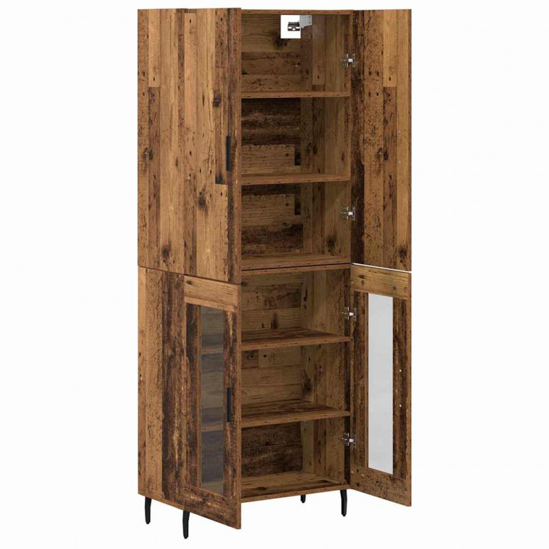 Highboard Montowane na ścianie Stare drewno 69,5 x 34 x 180 cm