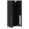 Highboard 2 pcs Dąb rzemieślniczy Drewno inżynieryjne i szkło