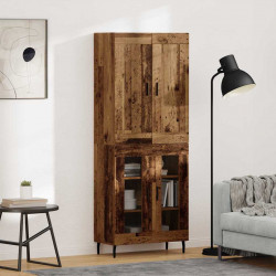 Highboard 2 pcs Stare drewno Materiał drewnopochodny