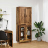 Highboard 2 pcs Stare drewno Materiał drewnopochodny