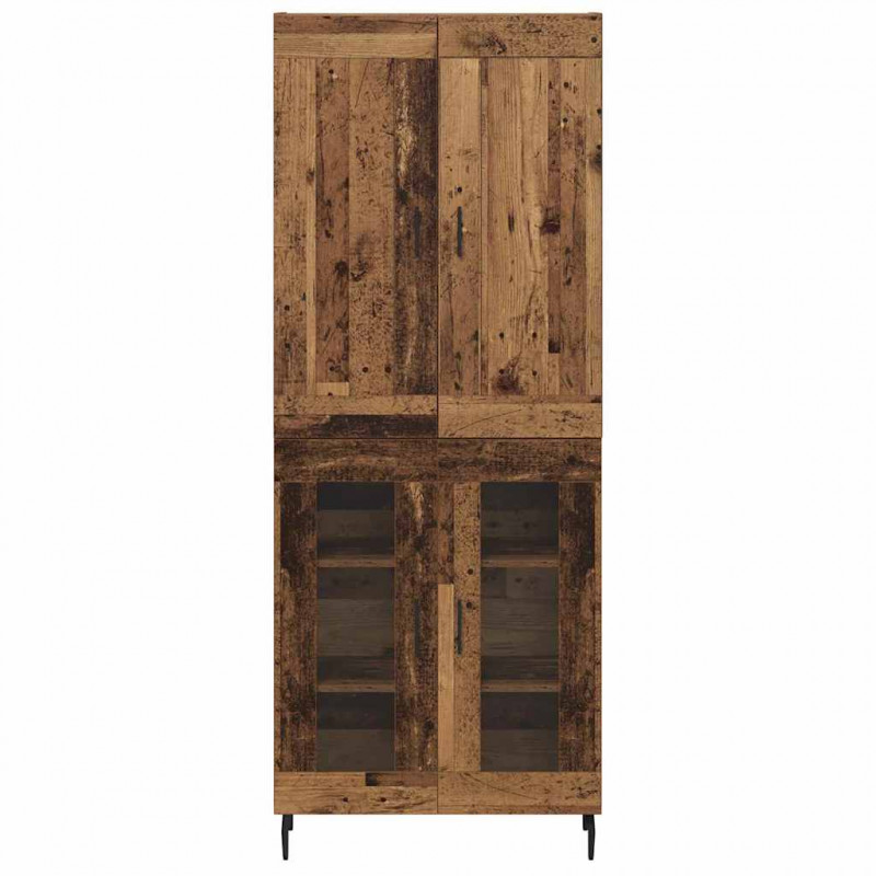 Highboard 2 pcs Stare drewno Materiał drewnopochodny