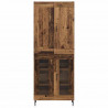 Highboard 2 pcs Stare drewno Materiał drewnopochodny