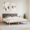 Ramka łóżka z tapicerowanym wezgłowiem Ciemnoszary 200 x 200 cm